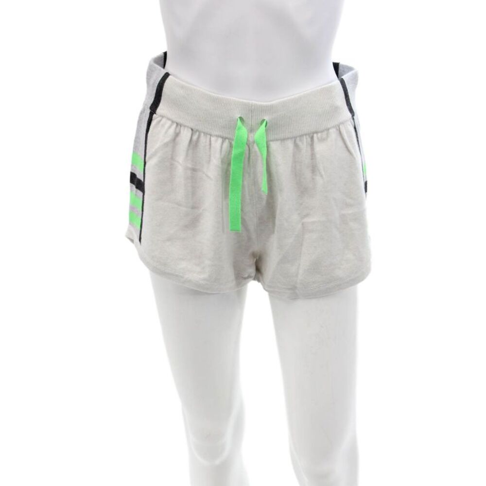 WISPR Womens Cotton Side Striped Drawstring Waist Athletic Shorts Gray Size S